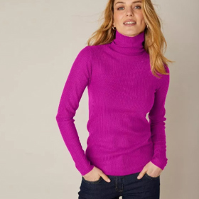 Můžete také zvolit žebrovaný pulovr s rolákem. Blancheporte, 405 Kč