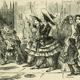 Vznikla nejedna karikatura, kde její autoři prorokují, že se ženy v tomto oblečení začnou záhy chovat jako muži.