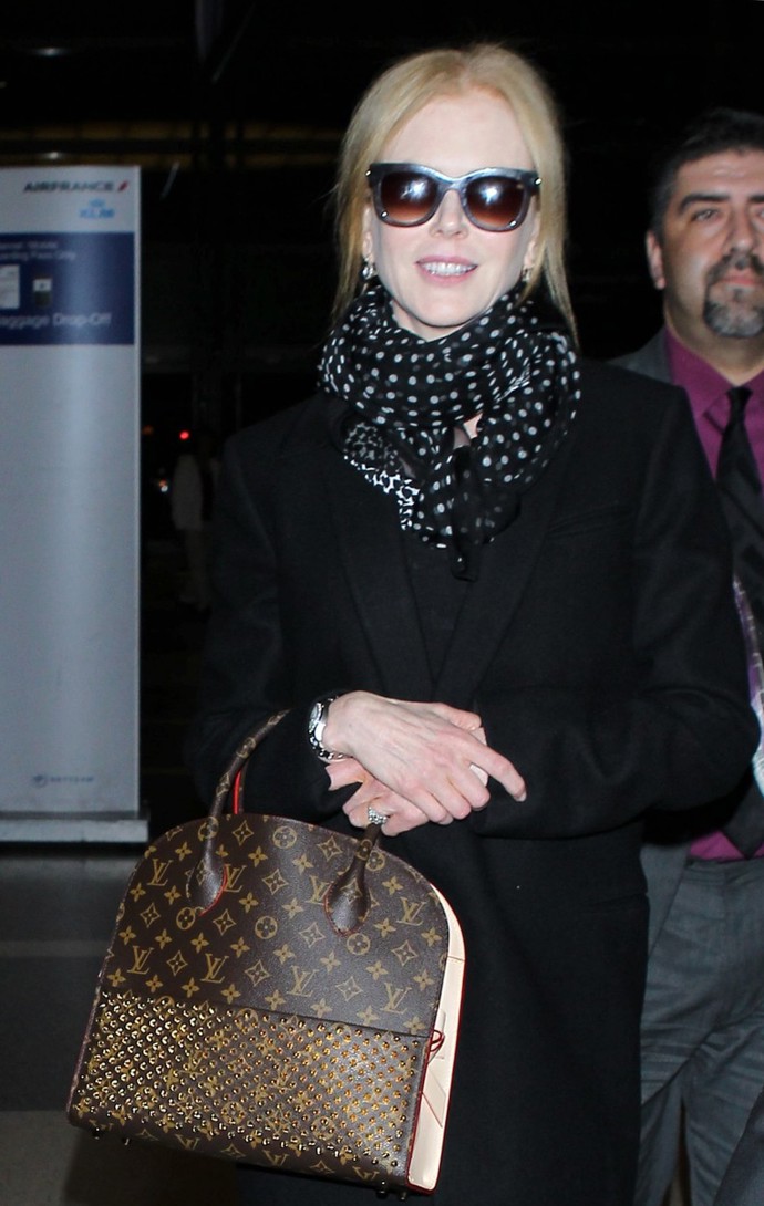 Herečka Nicole Kidman se pochlubila kabelkou Louis Vuitton.