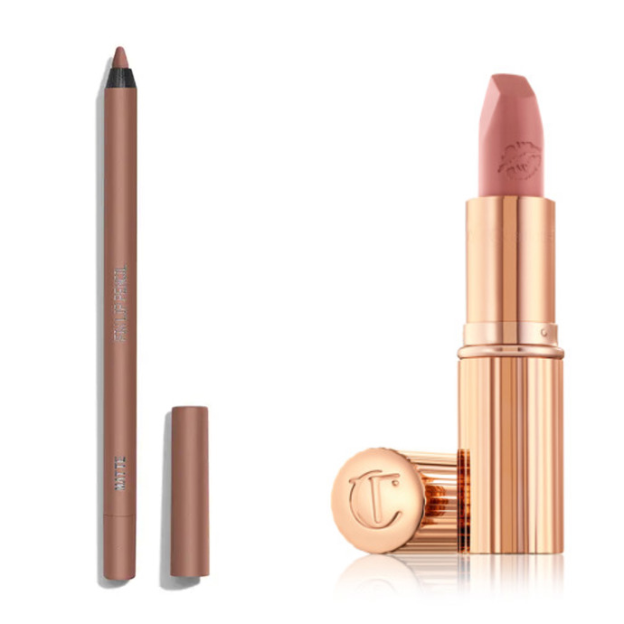 Dalším ikonickým kombem je konturka značky about-face v odstínu Smoking Room (12 dolarů) a k tomu rtěnka Charlotte Tilbury v odstínu Super Cindy (35 dolarů). Na dalších snímcích najdete tipy z českých obchodů.