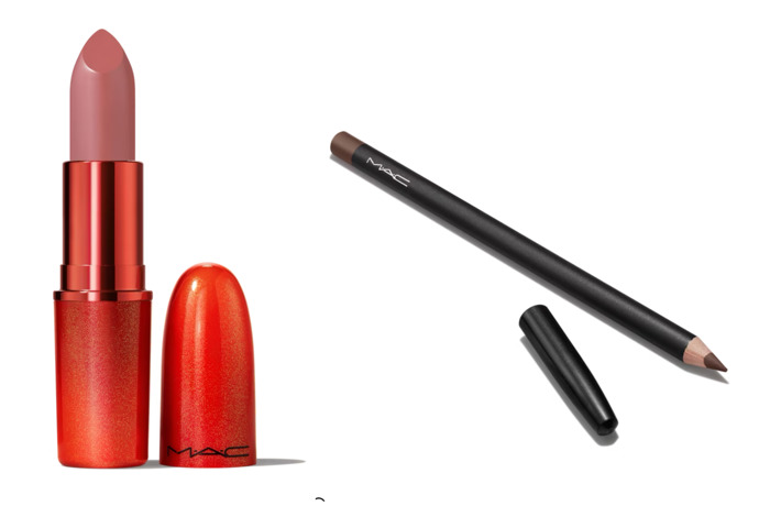 Můžete vyzkoušet například kombinaci od MAC. Matte Lipstick v odstínu Taupe Of The List (720 Kč) a konturovací tužku v odstínu Chesnut (580 Kč)