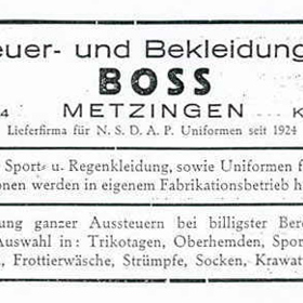 Prací pro nacisty se Hugo Boss chválil i v reklamě.