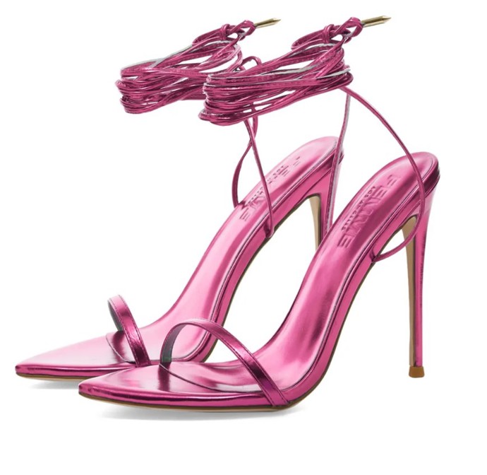 Šněrovací sandály na vysokém podpatku. Femme La London, 75 dolarů