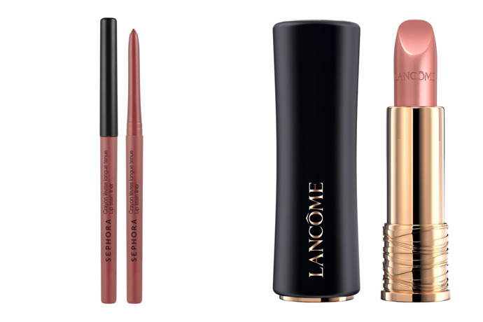 Nádherně bude také ladit konturka Sephora Collection v odstínu Pink Tea (270 Kč) se rtěnkou Lancôme L'Absolu Rouge v odstínu 250 (970 Kč).