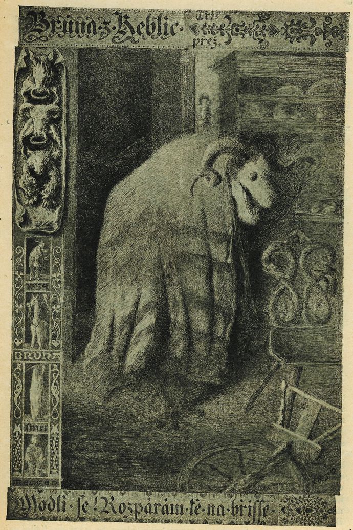 Brůna je vlastně severočeská varianta kobyly, jenomže mnohem děsivější. Strašila hlavně děti, které se nemodlily. Těm hrozila rozpáráním břicha.