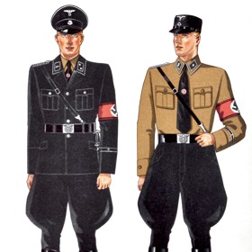 Nejprve se v dílnách Hugo Boss šily uniformy pro SA, pak pro SS.