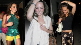 Odvážná móda Kate Middleton z dob, kdy ještě byla Waity Katie: Legíny, odhalené bříško, síťovina i flitry