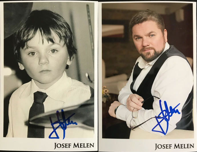 Pro srovnání, Josef Melen coby šestiletý v roce 1980 a v dospělosti.