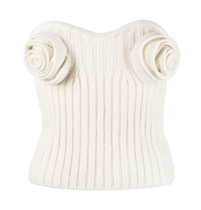 Dražší verze sexy topu ve stejném stylu. Korzetem inspirovaný top Blumarine pořídíte za 327 eur.