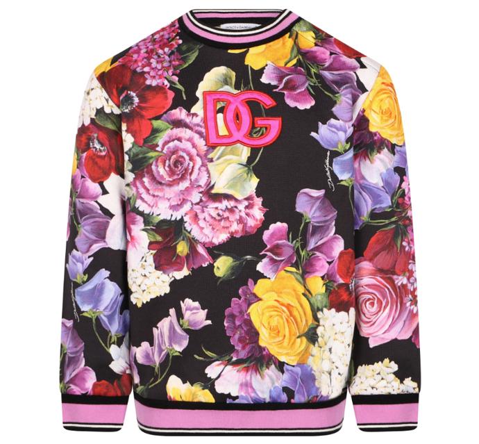 Bez květů by to u Dolce&Gabbana ale přeci jen nebylo ono. Mikinu s logem (15 959 Kč) zdobí pro značku typické výrazné vzory.