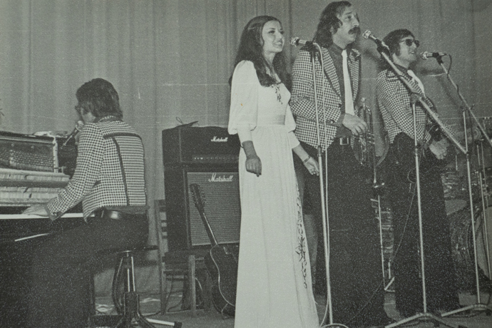 Původní sestava kapely Petra Spáleného Apollo Band s Josefem Švehlou. 