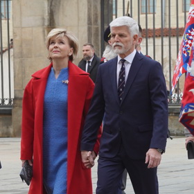 První dáma České republiky Eva Pavlová během inaugurace Petra Pavla prezidentem České republiky.