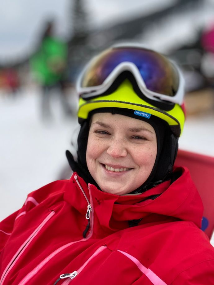 ...ale dokonce i lyžovačku se synem Jarouškem.