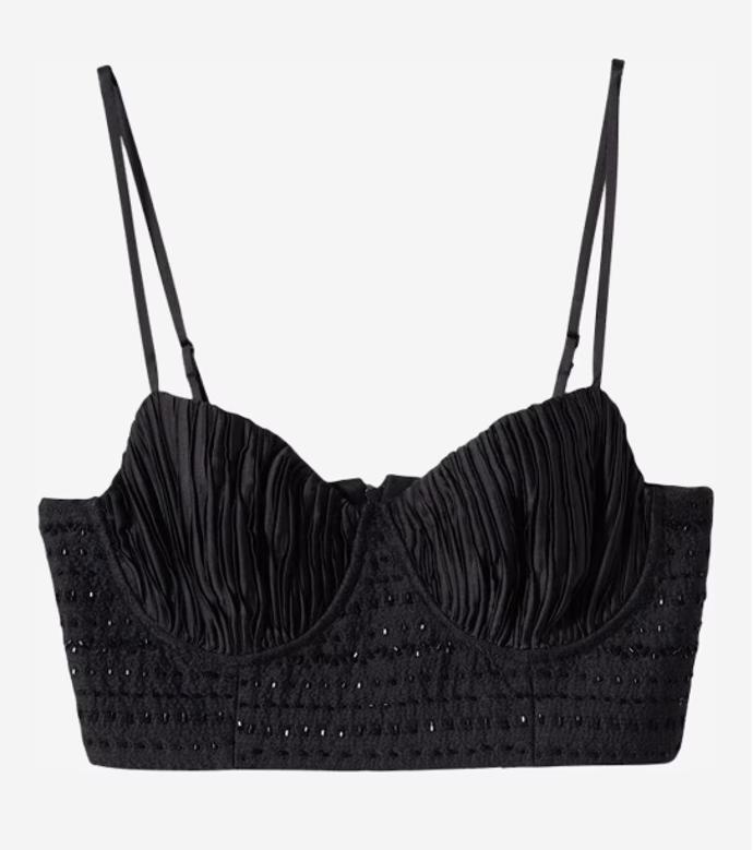 Okázalost a lesk. Živůtek se třpytivými odlesky Mango (999 Kč) je perfektní volbou, pokud potřebujete stylově okořenit třeba jednoduchý set saka a klasických kalhot.