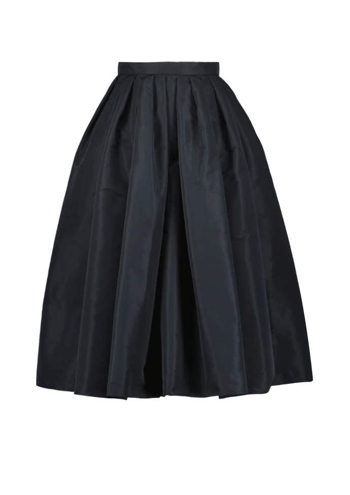 Poctu Diorovu outfitu vzdává svým tvarem maxisukně z aktuální ready-to-wear kolekce Alexander McQueen, 22 990 Kč