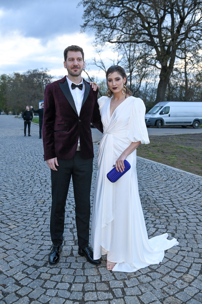 Moderátor Petr Říbal s manželkou Michaelou Hávovou.