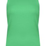 Výrazně barevné kousky dovedou rozzářit i jinak nenápadný model v neutrálních barvách. Nebo zelený top zapojte do zelené kreace tón v tónu.  F&F, 229 Kč