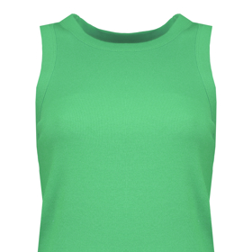 Výrazně barevné kousky dovedou rozzářit i jinak nenápadný model v neutrálních barvách. Nebo zelený top zapojte do zelené kreace tón v tónu.  F&F, 229 Kč