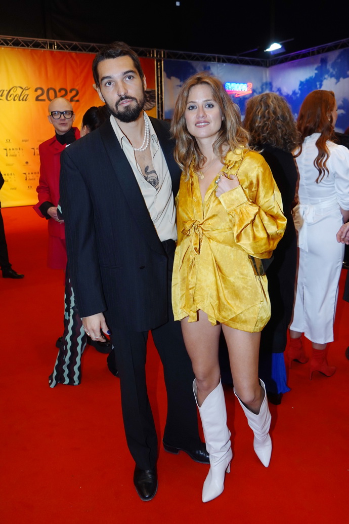 Emma Smetana a Jordan Haj na letošním předávání Cen Anděl.