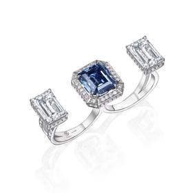 Prsten z kolekce Icon švýcarské značky šperků Shiphra. Ta se řadí k prvním výrobcům luxusních šperků, kteří tvoří výhradně s lab-grown diamanty. Prsten z 18k bílého zlata s uměle vypěstovanými kameny, cena na vyžádání