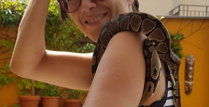 Vůči plazům měla Tereza nejprve respekt.