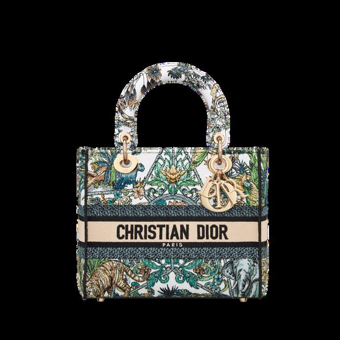 Žakárová kabelka s aktuálním motivem White Multicolor Étoile de Voyage Embroidery ve velikosti Medium, 105 000 Kč