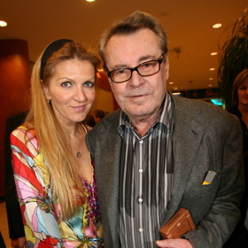 Martina má s Milošem Formanem (na snímku) dva syny, dvojčata Andrewa a Jamese (26).