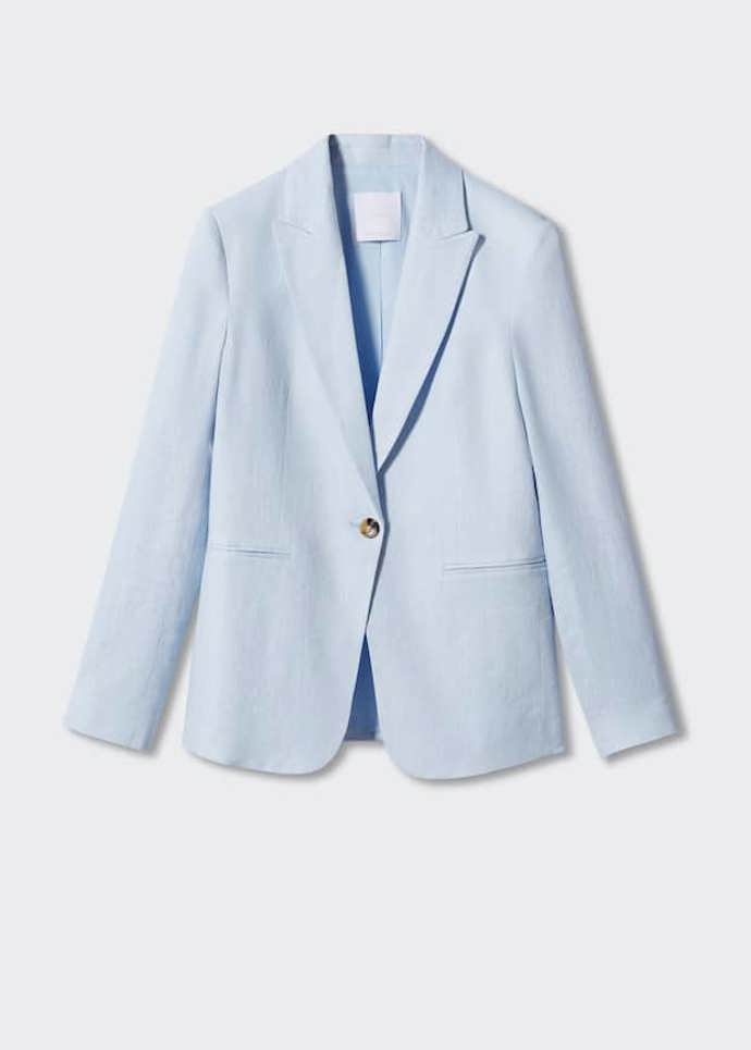 Baby blue je jako stvořená pro letní dny. Sako značky Mango 1 599 Kč