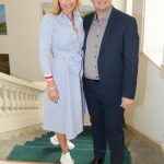 Jitka Kocurová s prezidentem soutěže Muž roku, Davidem Novotným.