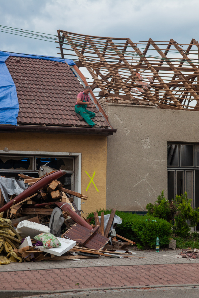 Křížkem se označovaly domy, kde již nikdo nezůstal.