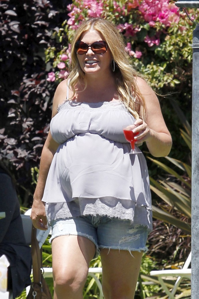 V druhém těhotenství se Nicole Eggert ocitla na svém maximu, podle svých slov vážila 73 kilogramů.