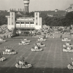Na spartakiádě nechyběla ani náročná choreografie.