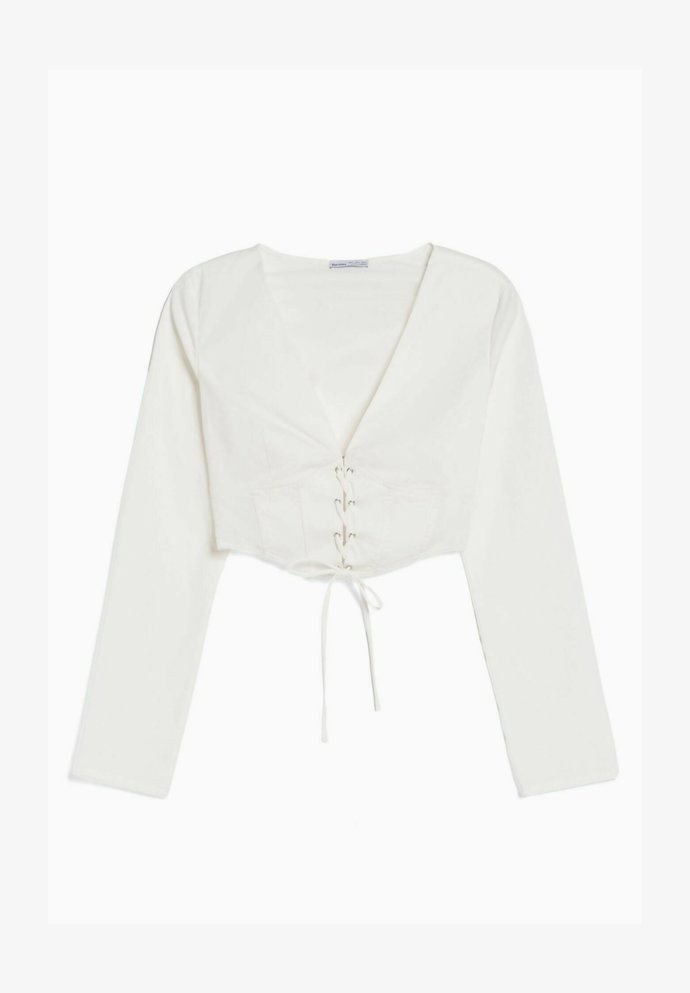 Blůza s dlouhými rukávy. (Bershka, 599 Kč)