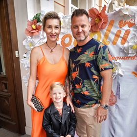 Dominika se synem a s partnerem Tomášem.