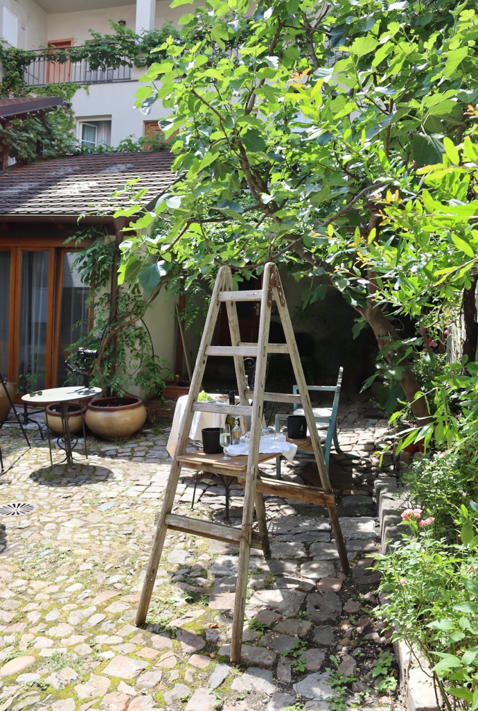 Dvorek je oáza klidu v rušné Praze.