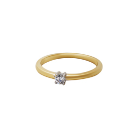 Jednoduchý zásnubní prsten ze žlutého zlata. (Klenoty Aurum, 5 220 Kč)