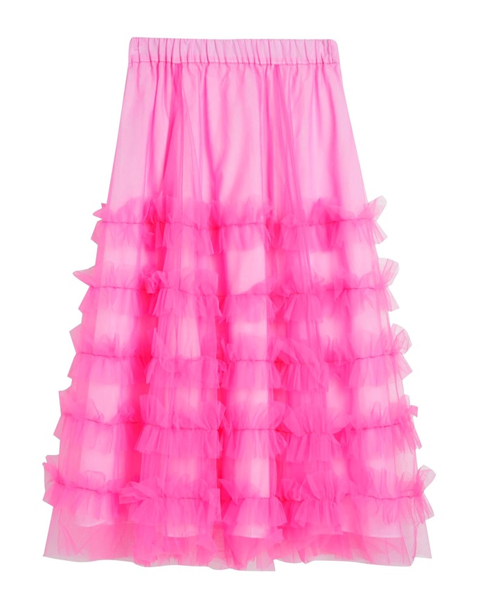 Volánková sukně z tylu. (P.A.R.O.S.H., 3 399 Kč)