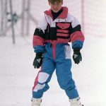 Princ William coby osmiletý na rodinné dovolené v rakouských Alpách v dubnu 1991.