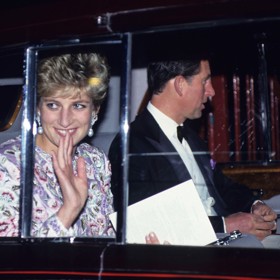 V listopadu roku 1992, kdy jejich svazek byl v troskách, navštívila princezna Diana s princem Charlesem Jižní Koreu. Královna lidských srdcí tehdy oblékla hedvábné lila šaty, které jen podtrhly mrazivou atmosféru mezi manžely. Róbu původně ušila Catherine Walker pro Dianu v roce 1989 na oficiální návštěvu zemí Perského zálivu. Pro korejské účely ji doplnila bolerkem, které zdobily vyšívané anglické růže.