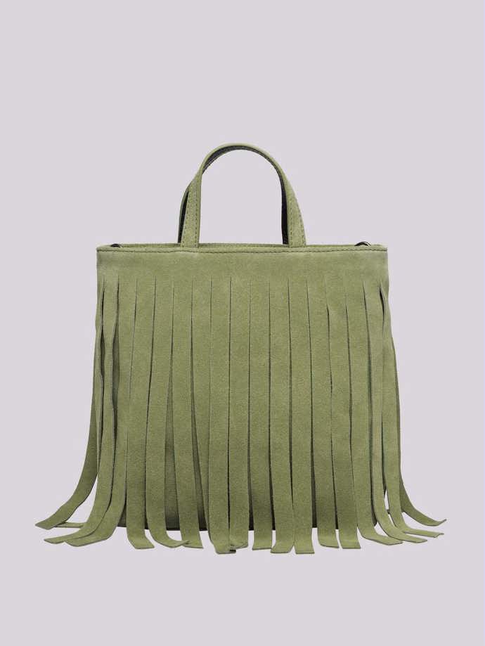 Luxusní kabelka s dlouhými semišovými prvky. (Replay, 2 250 Kč)