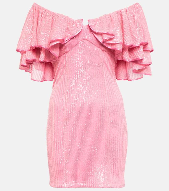 Flitrové koktejlky s impozantními volány padnou každé Barbie jako ulité. (Rotate Birger Christensen, 2 590 Kč)