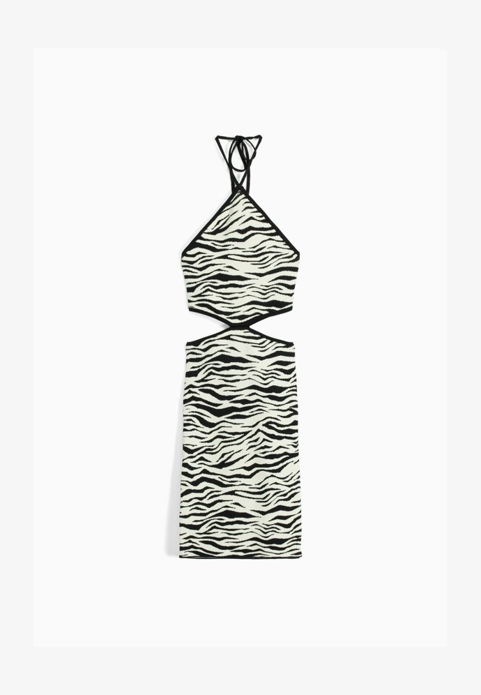 Úpletové bodycon šaty s průstřihy, Bershka, 599 Kč.