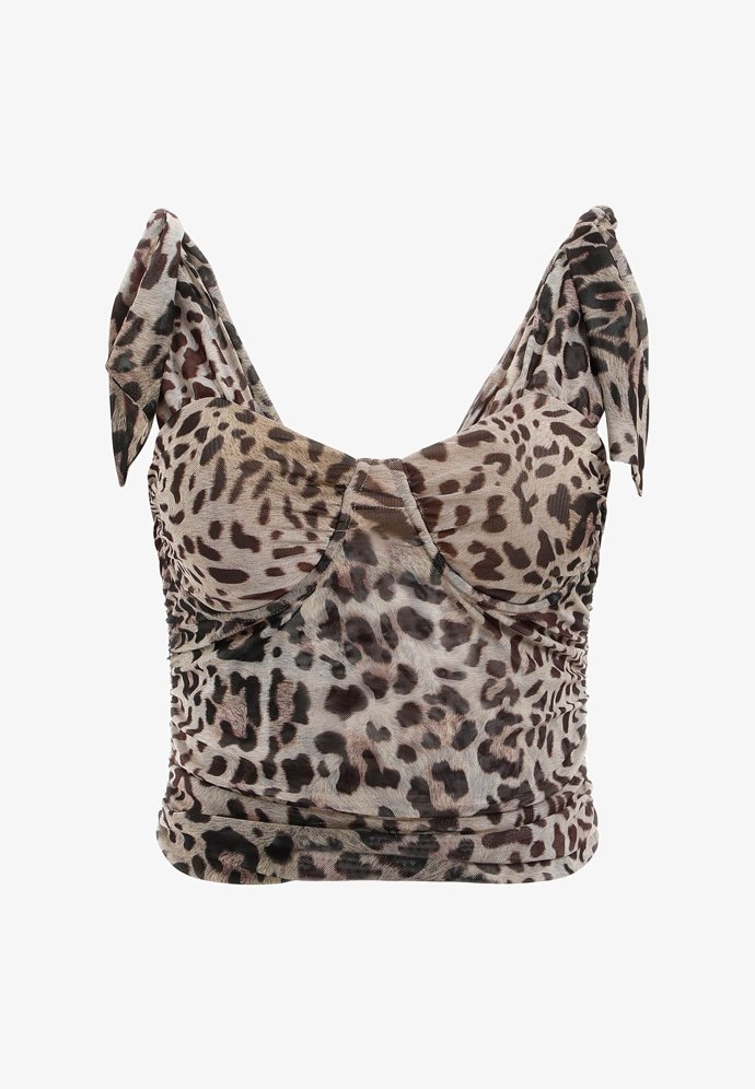 Šifonový korzetový top, Guess, 1 999 Kč.