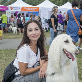 Psí fenka Justy herečky Michaely Kuklové je  dlouhosrstý afghánský chrt. 