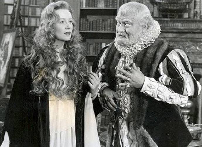 Nataša Gollová a Jan Werich v dobách barevného filmu. Slavný film Pekařův císař a Císařův pekař.