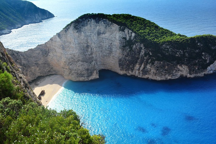 Navagio beach, Zakynthos, Řecko