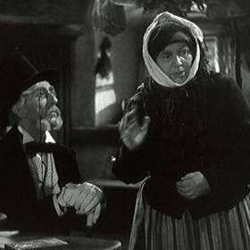 Ella Nollová s Jindřichem Plachtou ve filmu Prstýnek (1945).