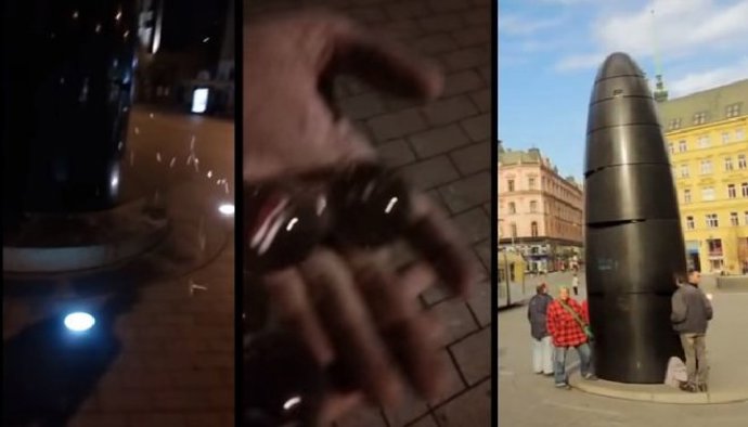 Brněnský orloj. Když máte štěstí, vypadne vám z něj do ruky kulička.