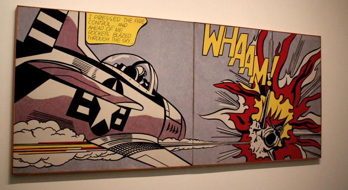 Obraz "Whaam!" z roku 1963 je majetkem galerie Tate.