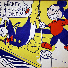 Obraz "Look Mickey" z roku 1961.